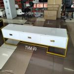 White and Gold TV Stand